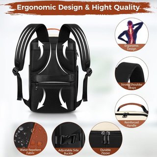 Mochila Viaje Cabina Beige y Negra