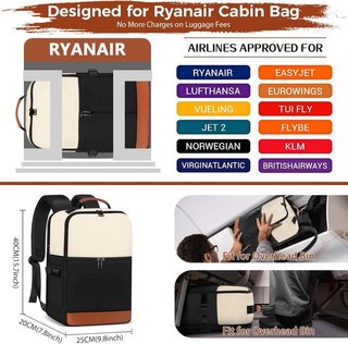 Mochila Viaje Cabina Beige y Negra