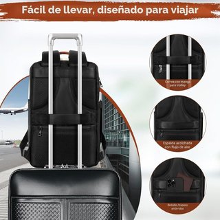 Mochila Viaje Cabina Beige y Negra