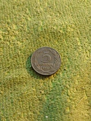 Moneda de 5 Céntimos 1937 República