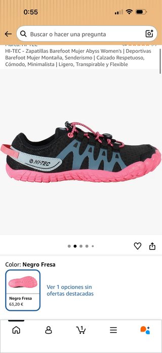 Zapatillas Senderismo Hi-Tec Negro y Rosa