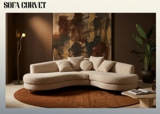 Sofá Curvo Sofa Curvet Beige