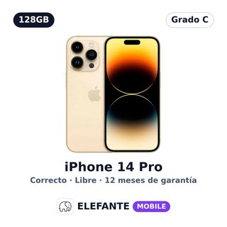 iPhone 14 Pro 128GB Dorado · Grado C · Libre