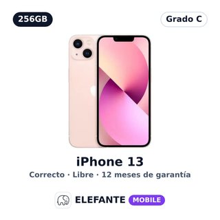 iPhone 13 256GB Rosa · Grado C · Libre