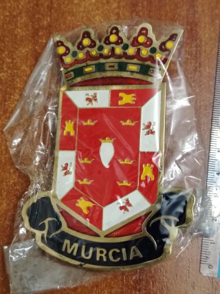 Chapa antigua de Murcia para moto Vespa