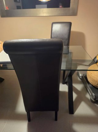 Sillas comedor polipiel marrón El Gato Preto