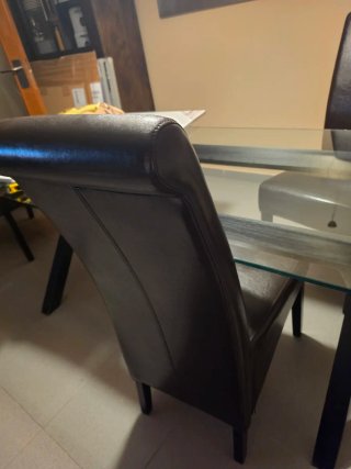 Sillas comedor polipiel marrón El Gato Preto
