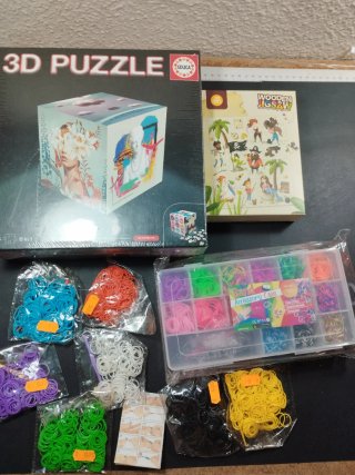Lote de 2 Puzzles y Kit de Pulseras