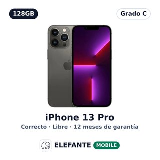 iPhone 13 Pro 128GB Grafito · Grado C · Libre
