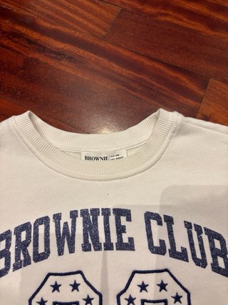 Sudadera Brownie Blanca Talla XXS