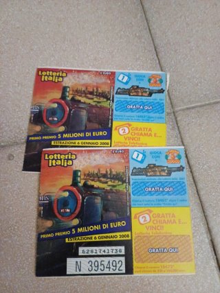 Lotto Italia 4 biglietti vintage