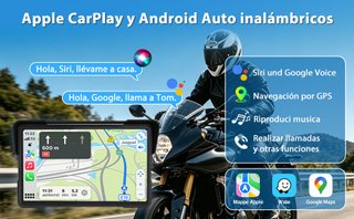 VTOPEK Pantalla Moto 7'' CarPlay Android Auto TPMS