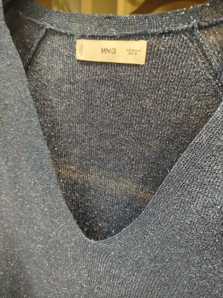 Jersey Mango con Lurex Azul