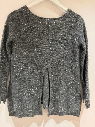 Jersey Zara gris con brillo