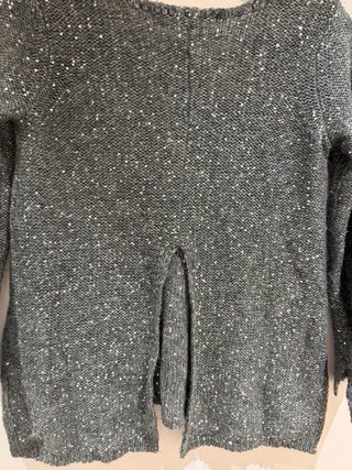 Jersey Zara gris con brillo