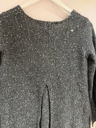 Jersey Zara gris con brillo