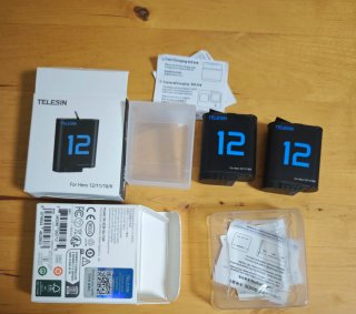 Cargador triple y 2 baterías Telesin GoPro 11