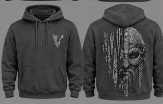 Sudadera Vikings con Capucha, nueva, XL