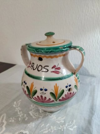 Bote de Cerámica Vintage para Ajos