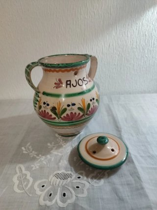 Bote de Cerámica Vintage para Ajos