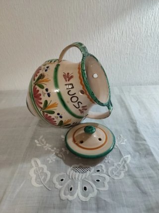 Bote de Cerámica Vintage para Ajos