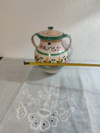 Bote de Cerámica Vintage para Ajos
