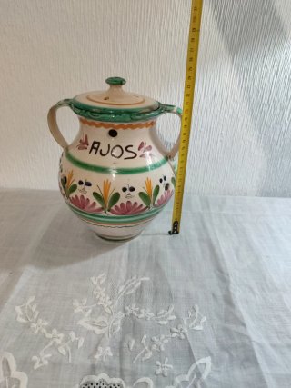Bote de Cerámica Vintage para Ajos