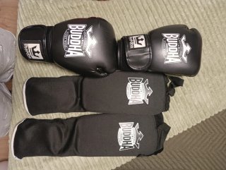 Guantes y espinilleras Buddha Boxeo