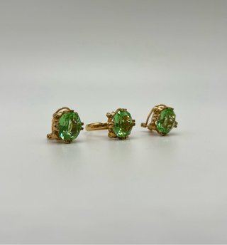 ES003 - Conjunto Vintage Pendientes y Anillo