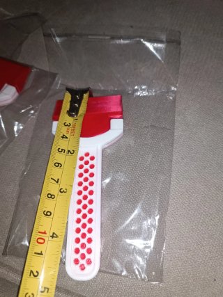 2 Espátulas raspador plástico rojo y blanco