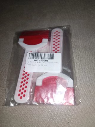 2 Espátulas raspador plástico rojo y blanco