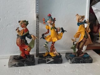 3 Statuine Clown Fontanini