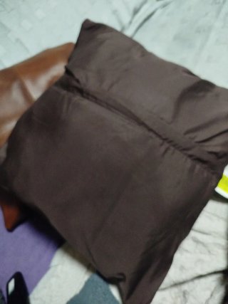 2 Cuscini in Pelle Marrone