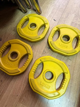 4 Discos de Gimnasio 1.25KG Amarillos