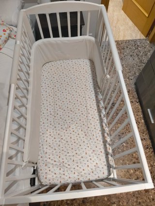 Cuna Evolutiva de Madera Blanca dos alturas