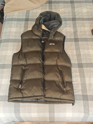 Chaleco Schott Verde Oliva con Capucha