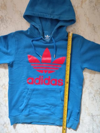 Sudadera Adidas Logo Grande Rojo Azul