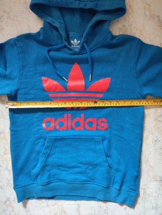 Sudadera Adidas Logo Grande Rojo Azul