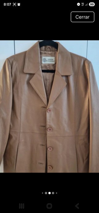 Chaqueta de Piel Porcina camel