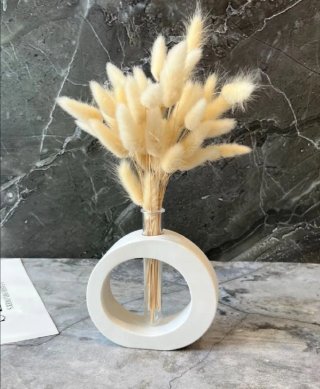 Pampas Piccole Beige con vaso