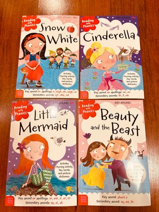 4 Libros Reading Phonics - Cuentos clásicos inglés
