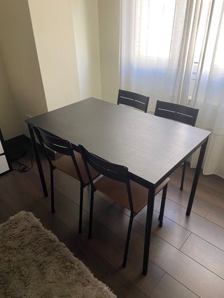 Mesa de comedor con 4 sillas Solo para recoger.