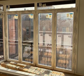 2 Ventanas Oscilobatientes Bronce Blanco