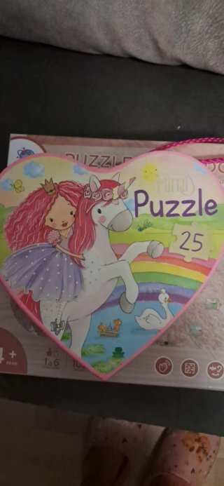 Puzzle Corazón Princesa Unicornio 25 Piezas