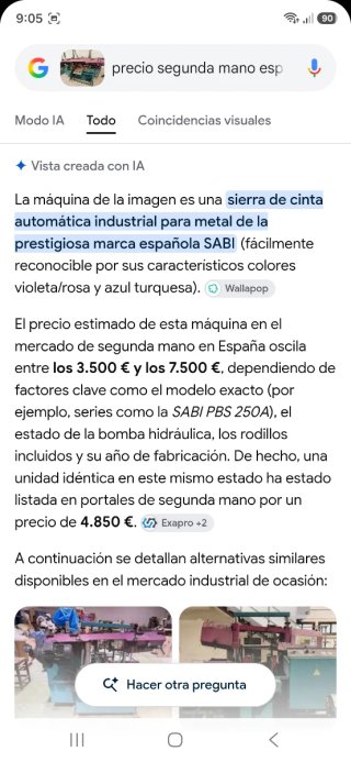 Sierra de cinta automática. 659289242.