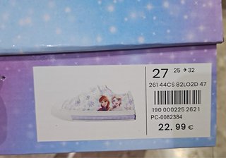 Zapatillas Frozen con Luces Talla 27