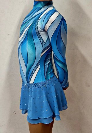 Malla de patinaje artística azul