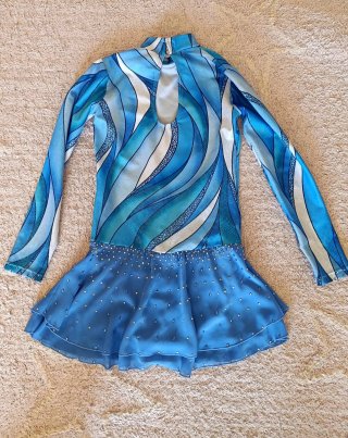 Malla de patinaje artística azul