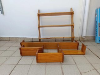 Set de 5 Estanterías de Madera Provenzal
