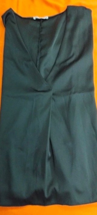 Blusa de raso negra ZaraXL